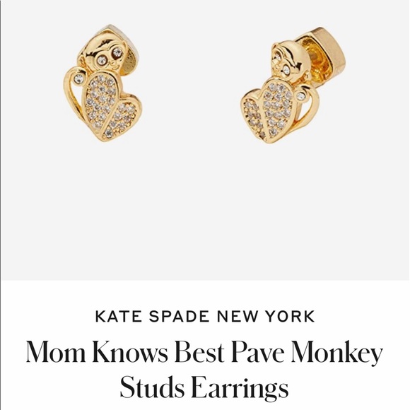 kate spade monkey earrings